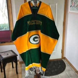 Green Bay Packer Flannel Poncho